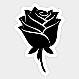 Elegant Noir - Black Rose Flower Sticker